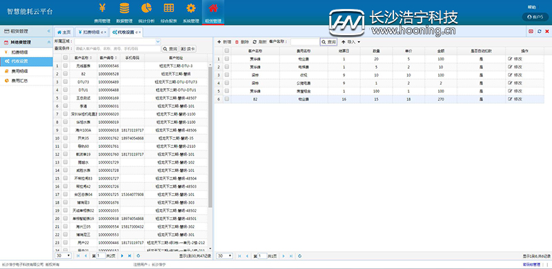 浩寧遠程預(yù)付費抄表系統(tǒng)后臺展示：租賃管理篇